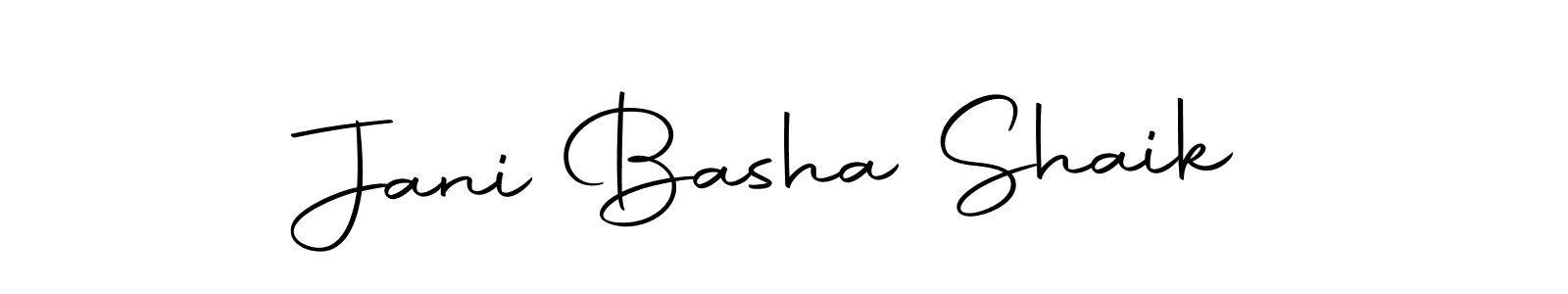 How to make Jani Basha Shaik name signature. Use Autography-DOLnW style for creating short signs online. This is the latest handwritten sign. Jani Basha Shaik signature style 10 images and pictures png