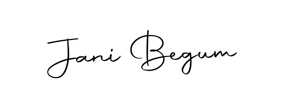 Make a beautiful signature design for name Jani Begum. Use this online signature maker to create a handwritten signature for free. Jani Begum signature style 10 images and pictures png