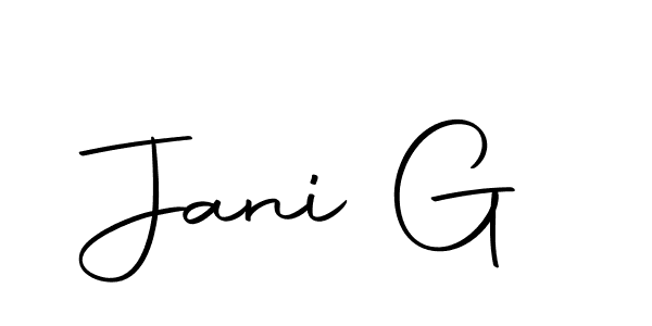 How to make Jani G signature? Autography-DOLnW is a professional autograph style. Create handwritten signature for Jani G name. Jani G signature style 10 images and pictures png