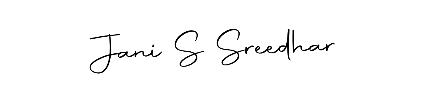 Use a signature maker to create a handwritten signature online. With this signature software, you can design (Autography-DOLnW) your own signature for name Jani S Sreedhar. Jani S Sreedhar signature style 10 images and pictures png