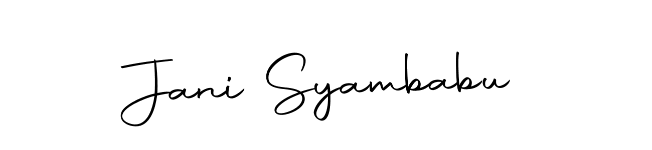 Similarly Autography-DOLnW is the best handwritten signature design. Signature creator online .You can use it as an online autograph creator for name Jani Syambabu. Jani Syambabu signature style 10 images and pictures png