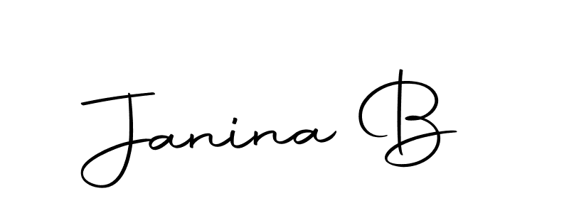 Create a beautiful signature design for name Janina B. With this signature (Autography-DOLnW) fonts, you can make a handwritten signature for free. Janina B signature style 10 images and pictures png