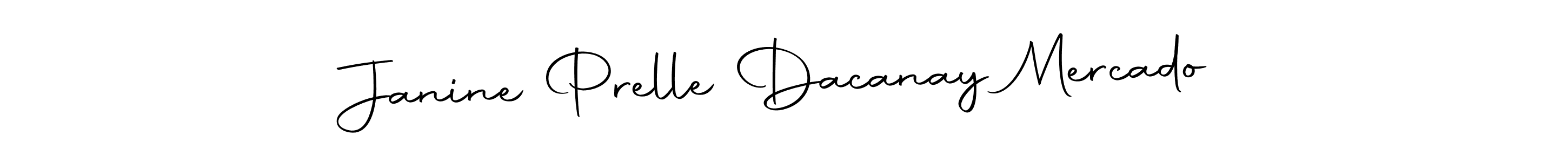 You can use this online signature creator to create a handwritten signature for the name Janine Prelle Dacanay Mercado. This is the best online autograph maker. Janine Prelle Dacanay Mercado signature style 10 images and pictures png