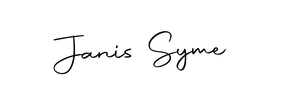 How to make Janis Syme signature? Autography-DOLnW is a professional autograph style. Create handwritten signature for Janis Syme name. Janis Syme signature style 10 images and pictures png