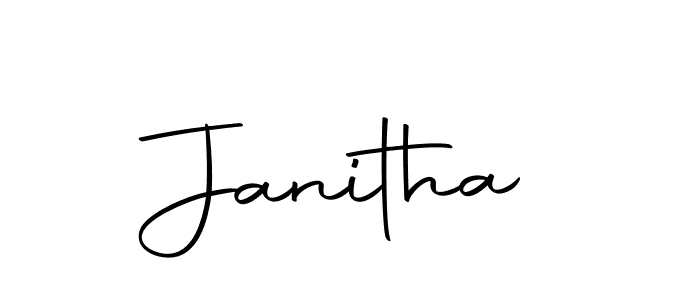 Use a signature maker to create a handwritten signature online. With this signature software, you can design (Autography-DOLnW) your own signature for name Janitha. Janitha signature style 10 images and pictures png