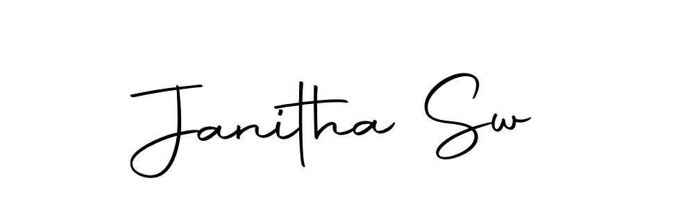 You should practise on your own different ways (Autography-DOLnW) to write your name (Janitha Sw) in signature. don't let someone else do it for you. Janitha Sw signature style 10 images and pictures png