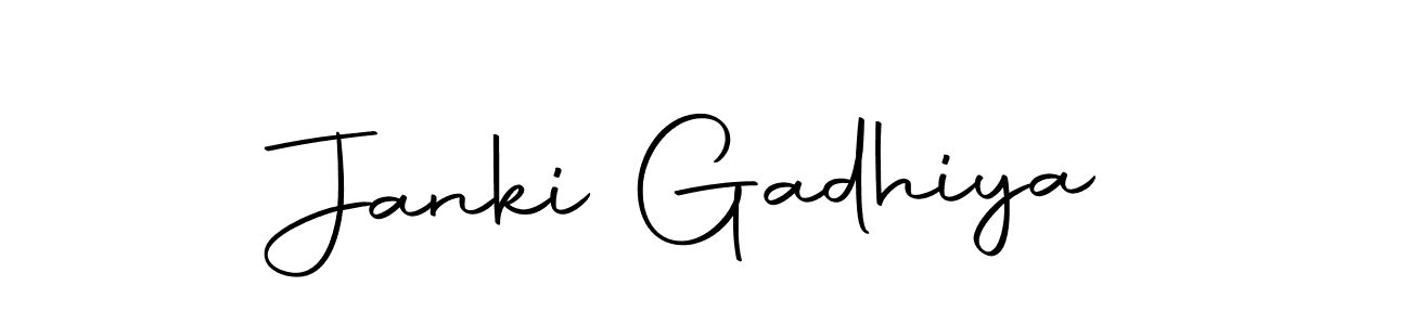 Janki Gadhiya stylish signature style. Best Handwritten Sign (Autography-DOLnW) for my name. Handwritten Signature Collection Ideas for my name Janki Gadhiya. Janki Gadhiya signature style 10 images and pictures png