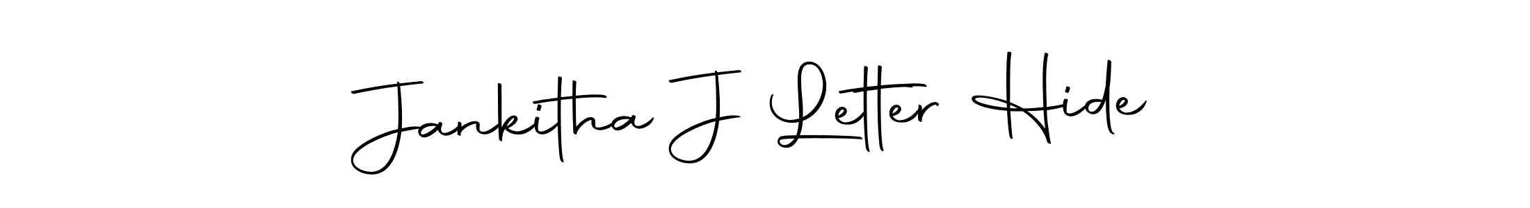 This is the best signature style for the Jankitha J Letter Hide name. Also you like these signature font (Autography-DOLnW). Mix name signature. Jankitha J Letter Hide signature style 10 images and pictures png