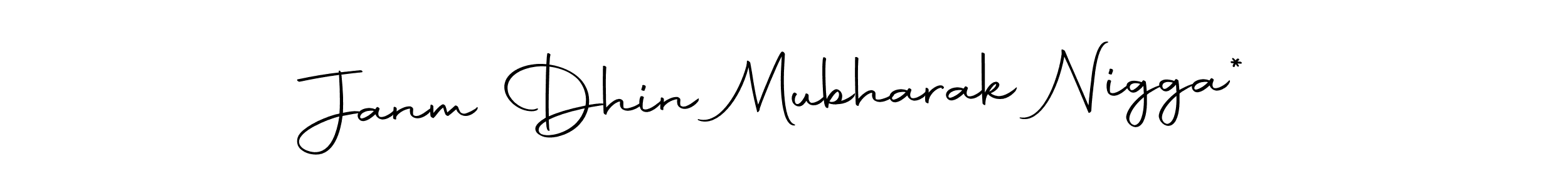 How to make Janm Dhin Mubharak Nigga* name signature. Use Autography-DOLnW style for creating short signs online. This is the latest handwritten sign. Janm Dhin Mubharak Nigga* signature style 10 images and pictures png