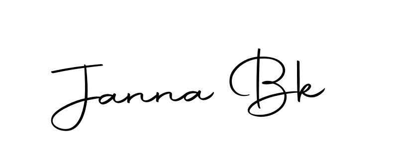 Use a signature maker to create a handwritten signature online. With this signature software, you can design (Autography-DOLnW) your own signature for name Janna Bk. Janna Bk signature style 10 images and pictures png