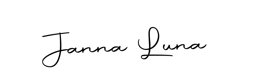 Make a short Janna Luna signature style. Manage your documents anywhere anytime using Autography-DOLnW. Create and add eSignatures, submit forms, share and send files easily. Janna Luna signature style 10 images and pictures png