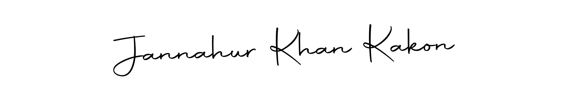 Make a beautiful signature design for name Jannahur Khan Kakon. Use this online signature maker to create a handwritten signature for free. Jannahur Khan Kakon signature style 10 images and pictures png