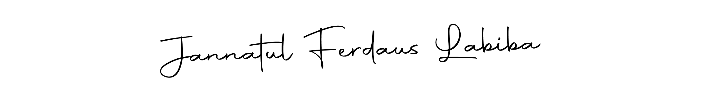 How to make Jannatul Ferdaus Labiba name signature. Use Autography-DOLnW style for creating short signs online. This is the latest handwritten sign. Jannatul Ferdaus Labiba signature style 10 images and pictures png
