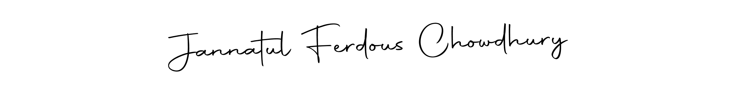 You should practise on your own different ways (Autography-DOLnW) to write your name (Jannatul Ferdous Chowdhury) in signature. don't let someone else do it for you. Jannatul Ferdous Chowdhury signature style 10 images and pictures png