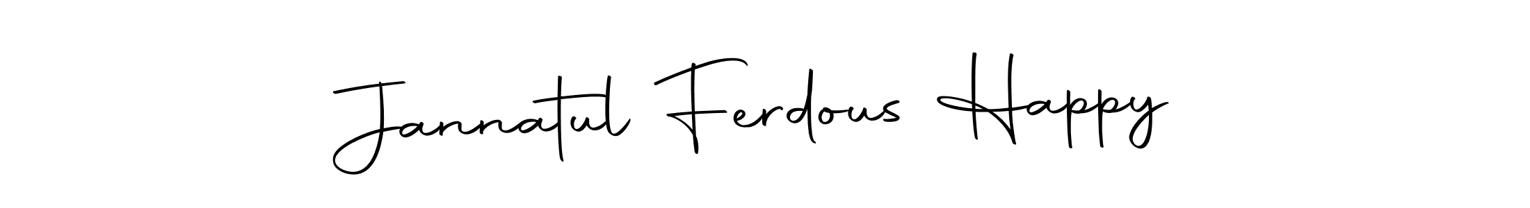 Create a beautiful signature design for name Jannatul Ferdous Happy. With this signature (Autography-DOLnW) fonts, you can make a handwritten signature for free. Jannatul Ferdous Happy signature style 10 images and pictures png