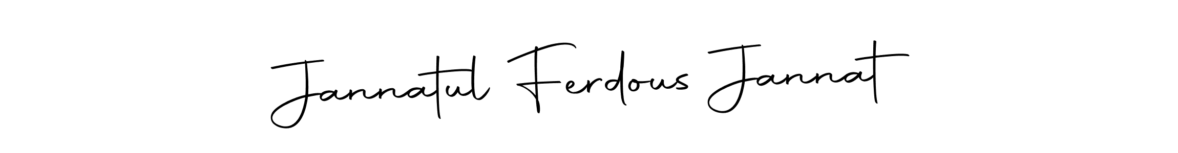 How to make Jannatul Ferdous Jannat name signature. Use Autography-DOLnW style for creating short signs online. This is the latest handwritten sign. Jannatul Ferdous Jannat signature style 10 images and pictures png