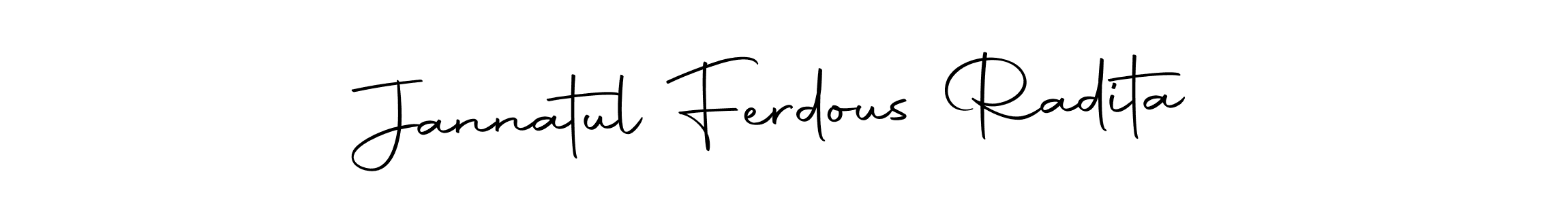 Also we have Jannatul Ferdous Radita name is the best signature style. Create professional handwritten signature collection using Autography-DOLnW autograph style. Jannatul Ferdous Radita signature style 10 images and pictures png