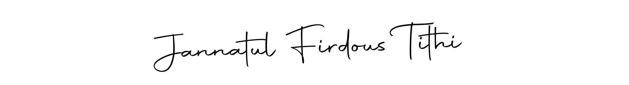 Create a beautiful signature design for name Jannatul Firdous Tithi. With this signature (Autography-DOLnW) fonts, you can make a handwritten signature for free. Jannatul Firdous Tithi signature style 10 images and pictures png