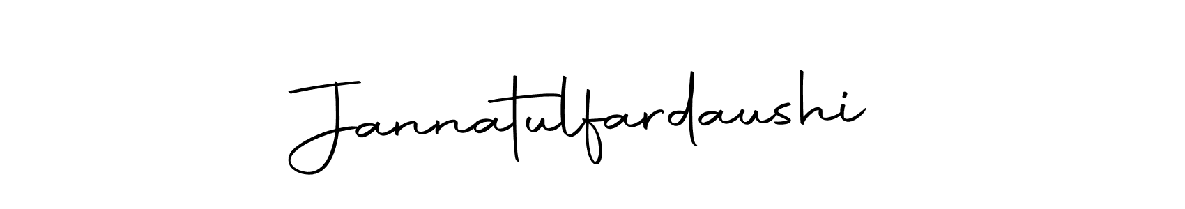 Use a signature maker to create a handwritten signature online. With this signature software, you can design (Autography-DOLnW) your own signature for name Jannatulfardaushi. Jannatulfardaushi signature style 10 images and pictures png