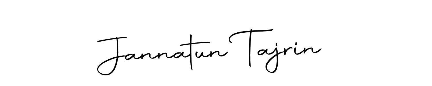 How to make Jannatun Tajrin name signature. Use Autography-DOLnW style for creating short signs online. This is the latest handwritten sign. Jannatun Tajrin signature style 10 images and pictures png