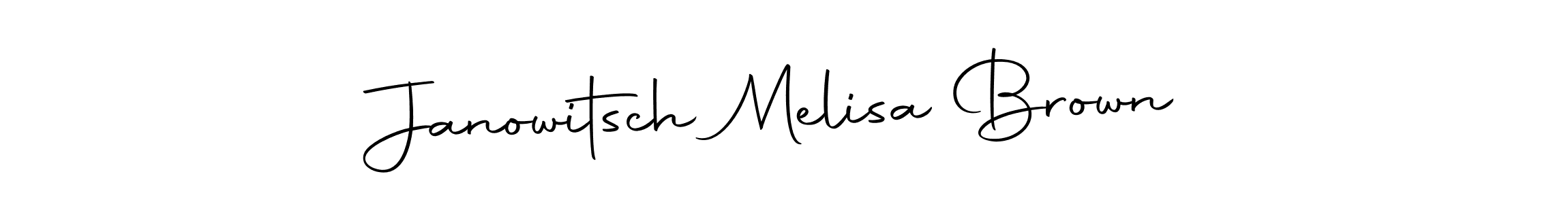 Also we have Janowitsch Melisa Brown name is the best signature style. Create professional handwritten signature collection using Autography-DOLnW autograph style. Janowitsch Melisa Brown signature style 10 images and pictures png