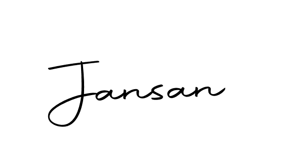 You should practise on your own different ways (Autography-DOLnW) to write your name (Jansan) in signature. don't let someone else do it for you. Jansan signature style 10 images and pictures png