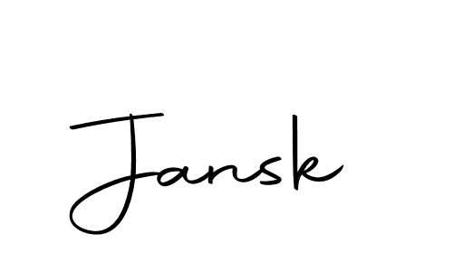 How to make Jansk signature? Autography-DOLnW is a professional autograph style. Create handwritten signature for Jansk name. Jansk signature style 10 images and pictures png