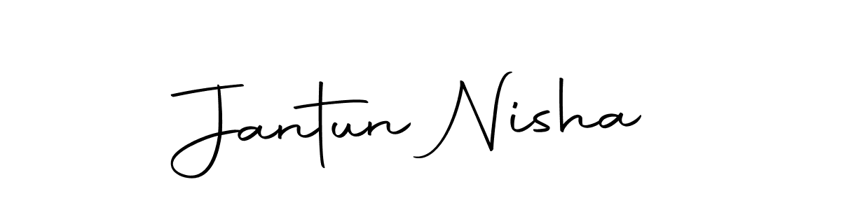 How to make Jantun Nisha name signature. Use Autography-DOLnW style for creating short signs online. This is the latest handwritten sign. Jantun Nisha signature style 10 images and pictures png