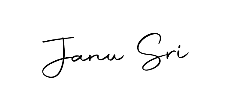 Use a signature maker to create a handwritten signature online. With this signature software, you can design (Autography-DOLnW) your own signature for name Janu Sri. Janu Sri signature style 10 images and pictures png