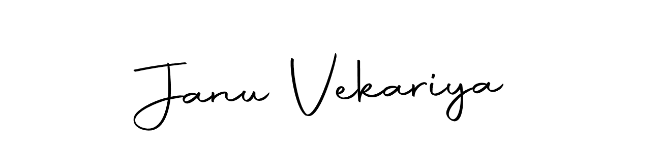 Janu Vekariya stylish signature style. Best Handwritten Sign (Autography-DOLnW) for my name. Handwritten Signature Collection Ideas for my name Janu Vekariya. Janu Vekariya signature style 10 images and pictures png