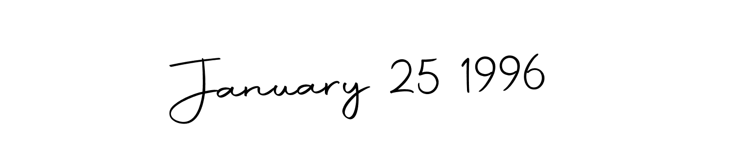 You can use this online signature creator to create a handwritten signature for the name January 25 1996. This is the best online autograph maker. January 25 1996 signature style 10 images and pictures png