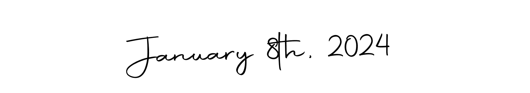 Make a beautiful signature design for name January 8th, 2024. With this signature (Autography-DOLnW) style, you can create a handwritten signature for free. January 8th, 2024 signature style 10 images and pictures png