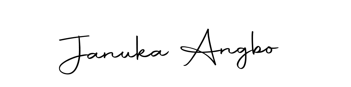 Create a beautiful signature design for name Januka Angbo. With this signature (Autography-DOLnW) fonts, you can make a handwritten signature for free. Januka Angbo signature style 10 images and pictures png