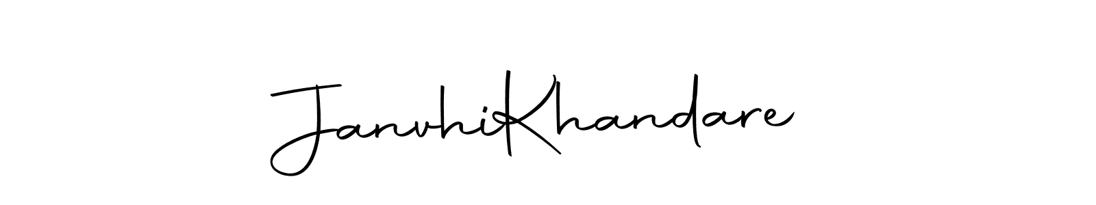 The best way (Autography-DOLnW) to make a short signature is to pick only two or three words in your name. The name Janvhi  Khandare include a total of six letters. For converting this name. Janvhi  Khandare signature style 10 images and pictures png