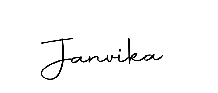 How to make Janvika name signature. Use Autography-DOLnW style for creating short signs online. This is the latest handwritten sign. Janvika signature style 10 images and pictures png