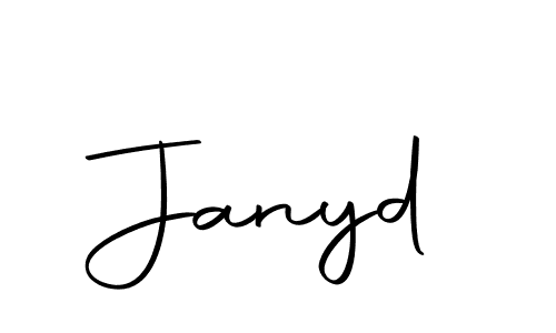 Use a signature maker to create a handwritten signature online. With this signature software, you can design (Autography-DOLnW) your own signature for name Janyd. Janyd signature style 10 images and pictures png