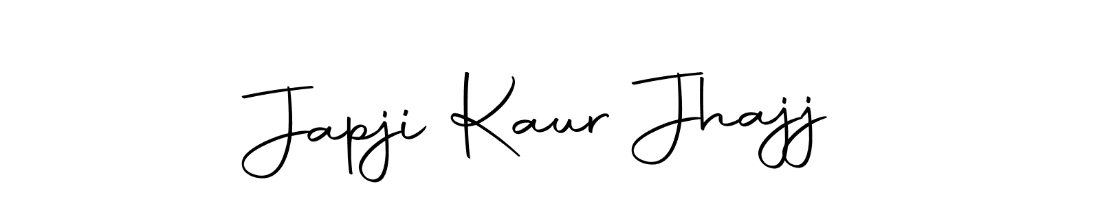 Make a beautiful signature design for name Japji Kaur Jhajj. With this signature (Autography-DOLnW) style, you can create a handwritten signature for free. Japji Kaur Jhajj signature style 10 images and pictures png