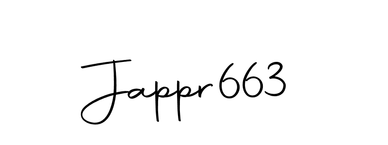 Create a beautiful signature design for name Jappr663. With this signature (Autography-DOLnW) fonts, you can make a handwritten signature for free. Jappr663 signature style 10 images and pictures png