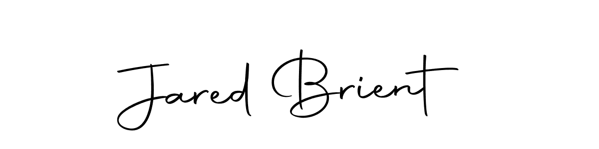 How to make Jared Brient name signature. Use Autography-DOLnW style for creating short signs online. This is the latest handwritten sign. Jared Brient signature style 10 images and pictures png