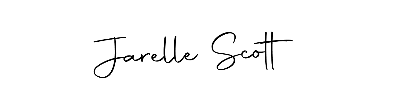 How to make Jarelle Scott name signature. Use Autography-DOLnW style for creating short signs online. This is the latest handwritten sign. Jarelle Scott signature style 10 images and pictures png