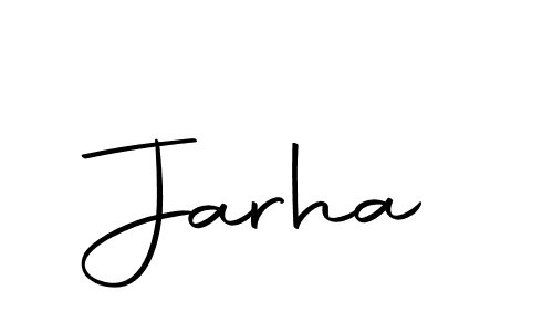 Design your own signature with our free online signature maker. With this signature software, you can create a handwritten (Autography-DOLnW) signature for name Jarha. Jarha signature style 10 images and pictures png