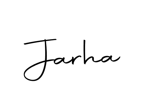 Design your own signature with our free online signature maker. With this signature software, you can create a handwritten (Autography-DOLnW) signature for name Jarha. Jarha signature style 10 images and pictures png