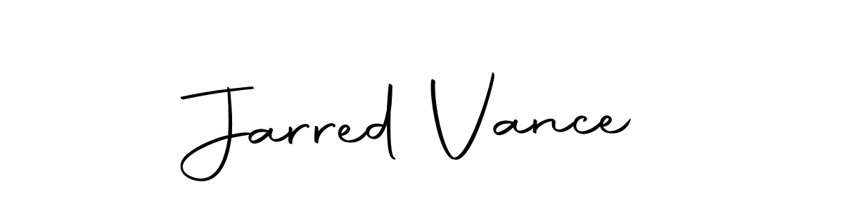 Create a beautiful signature design for name Jarred Vance. With this signature (Autography-DOLnW) fonts, you can make a handwritten signature for free. Jarred Vance signature style 10 images and pictures png