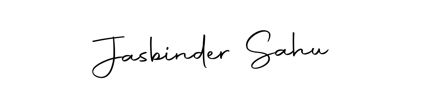 How to make Jasbinder Sahu name signature. Use Autography-DOLnW style for creating short signs online. This is the latest handwritten sign. Jasbinder Sahu signature style 10 images and pictures png