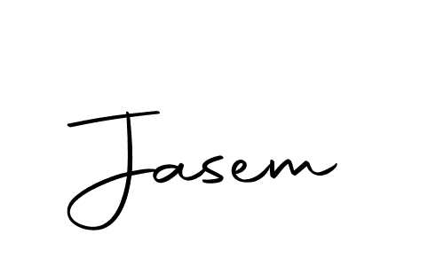 Create a beautiful signature design for name Jasem. With this signature (Autography-DOLnW) fonts, you can make a handwritten signature for free. Jasem signature style 10 images and pictures png