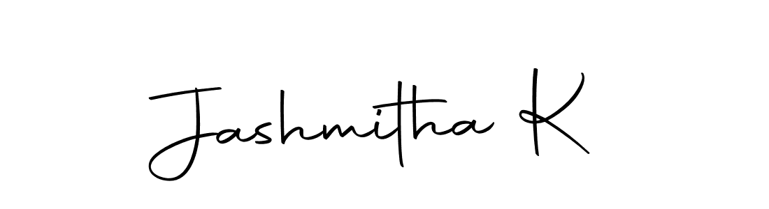 Create a beautiful signature design for name Jashmitha K. With this signature (Autography-DOLnW) fonts, you can make a handwritten signature for free. Jashmitha K signature style 10 images and pictures png