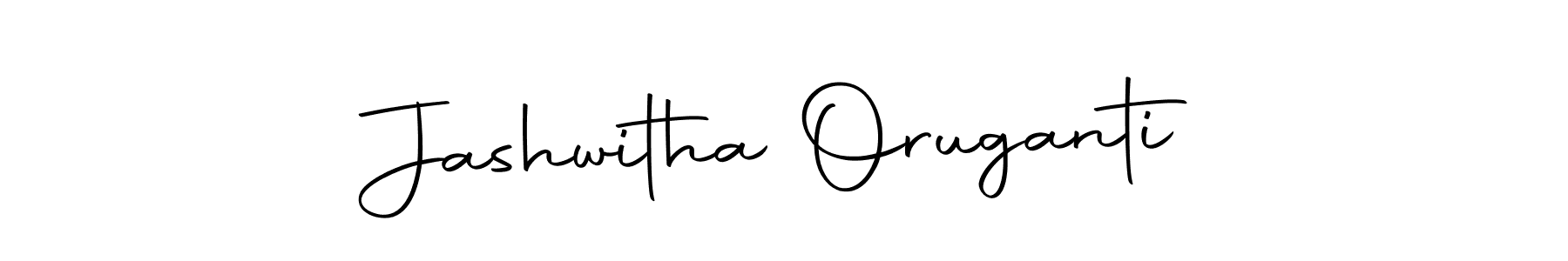How to make Jashwitha Oruganti name signature. Use Autography-DOLnW style for creating short signs online. This is the latest handwritten sign. Jashwitha Oruganti signature style 10 images and pictures png