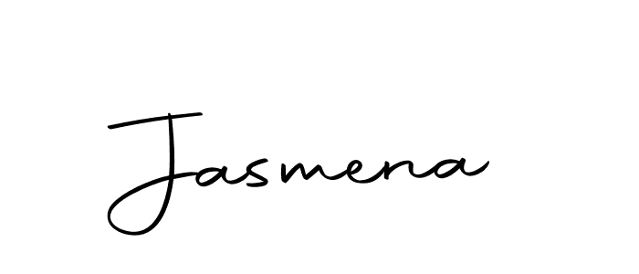 Use a signature maker to create a handwritten signature online. With this signature software, you can design (Autography-DOLnW) your own signature for name Jasmena. Jasmena signature style 10 images and pictures png
