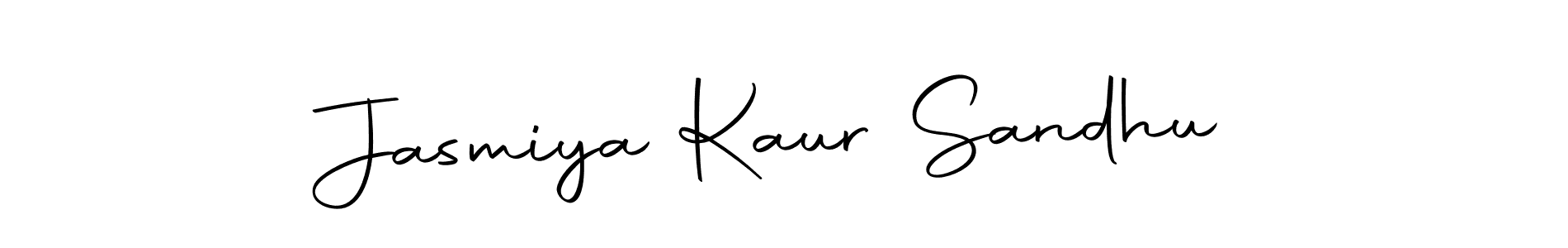 How to make Jasmiya Kaur Sandhu name signature. Use Autography-DOLnW style for creating short signs online. This is the latest handwritten sign. Jasmiya Kaur Sandhu signature style 10 images and pictures png