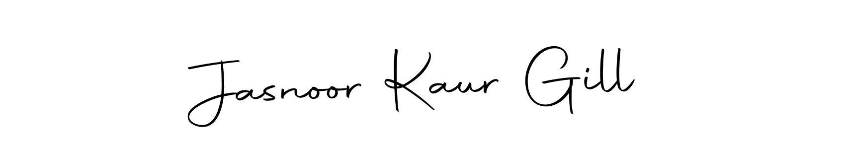 How to make Jasnoor Kaur Gill signature? Autography-DOLnW is a professional autograph style. Create handwritten signature for Jasnoor Kaur Gill name. Jasnoor Kaur Gill signature style 10 images and pictures png